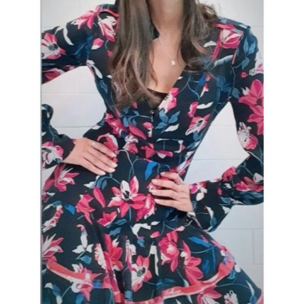 Tanya Taylor Navy Tulip Poppy Dress $595 - Picture 2 of 11